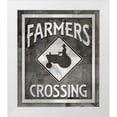 thumbnail image 1 of LightBoxJournal 26x30 White Modern Wood Framed Museum Art Print Titled - Farm Sign_Farmers Crossing, 1 of 4