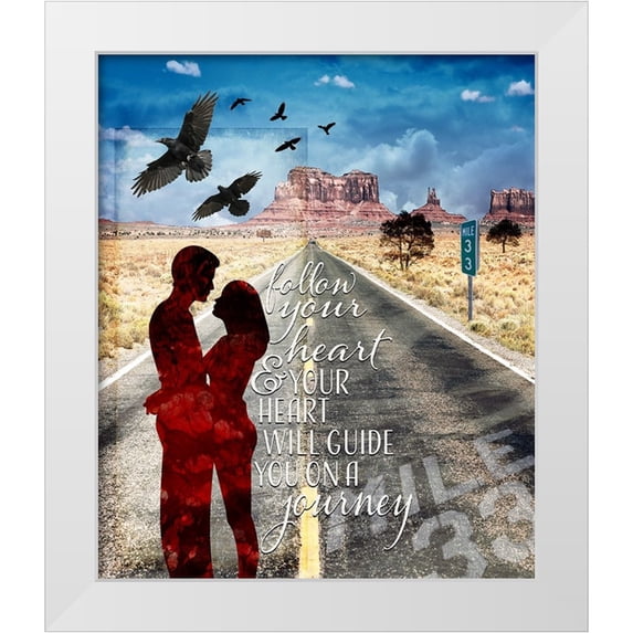 LightBoxJournal 26x30 White Modern Wood Framed Museum Art Print Titled - Love Signs_V1