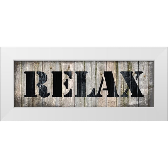 LightBoxJournal 32x13 White Modern Wood Framed Museum Art Print Titled - Country Sign 3