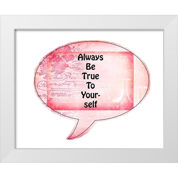 LightBoxJournal 32x26 White Modern Wood Framed Museum Art Print Titled - Always Be True To Yourself