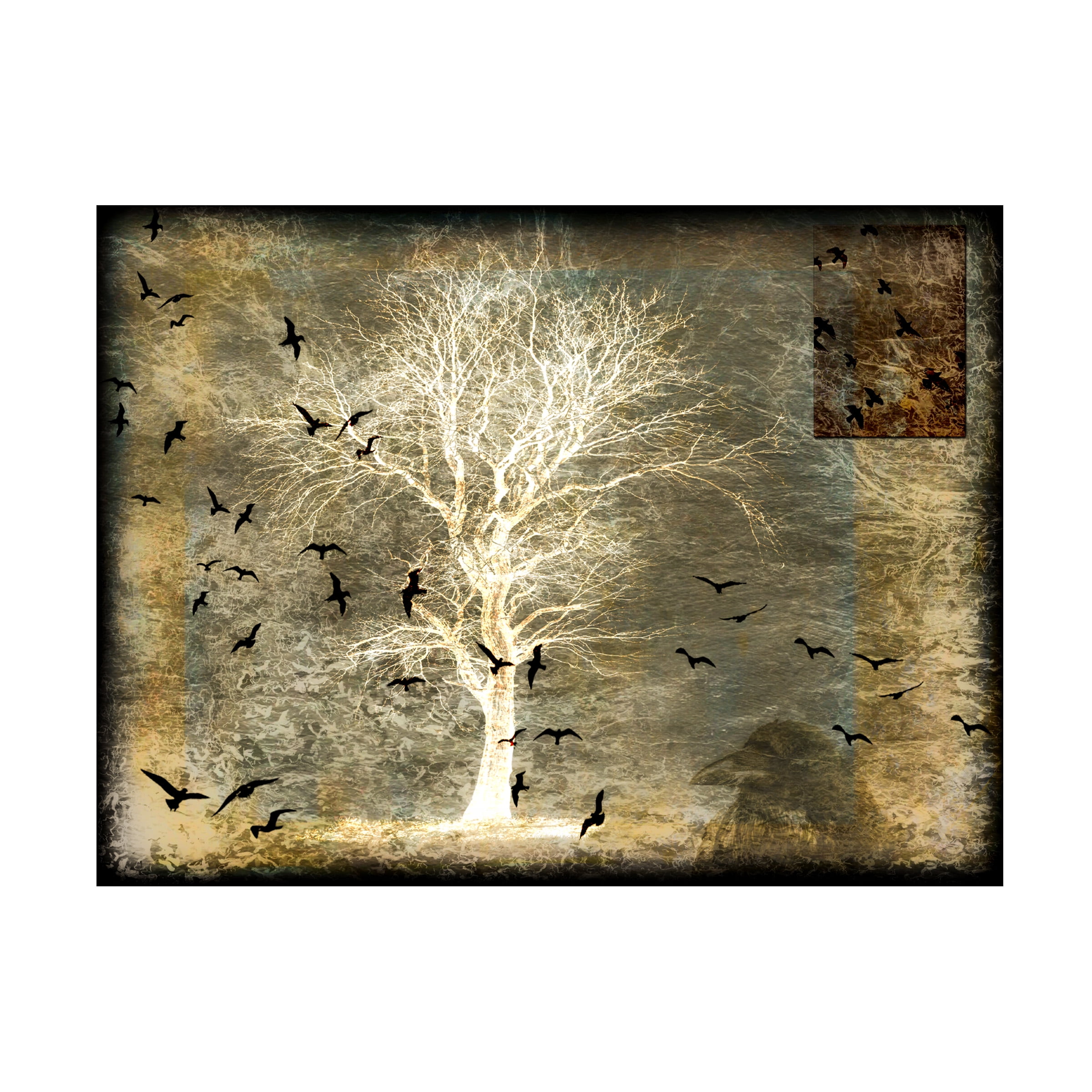 LightBoxJournal 'A Raven's World Spirit Tree' Canvas Art