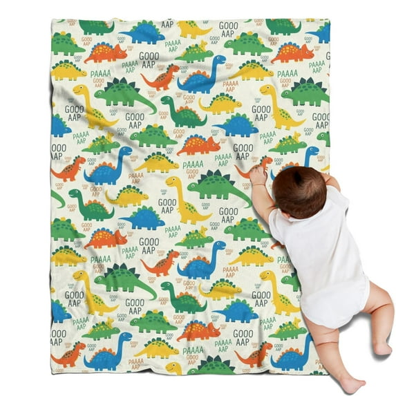 LightColor Cartoon Dinosaurs Pattern Blanket,Comfortable Soft Lamb Wool Throw Blanket,All Season,Warm Lightweight Blankets for Sofa Bed Couch Living Room Chair,30"x40"