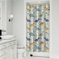 thumbnail image 1 of LightColor Dinosaurs Floral Pattern Shower Curtain 36"x72" ,Bathroom Decorative Shower Curtains Set with 12 Hooks,Modern Waterproof Washable Shower Curtain, 1 of 6