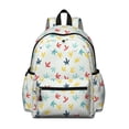 thumbnail image 1 of LightColorful BirdsFootprints Pattern Cute School Backpack with Padded Back and Adjustable Shoulder Straps 13.4"x11"x4.7", 1 of 5