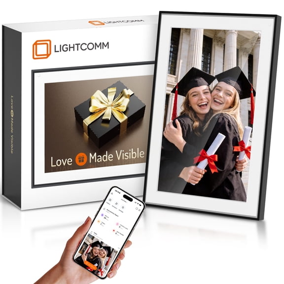 LightComm 64GB Digital Picture Frame,10.1 inch WiFi Digital Photo Frame with 1280*800 HD IPS Touchscreen Auto Rotate, Easy to Share Photos Videos