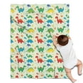 thumbnail image 1 of LightGreen Cartoon Dinosaurs Colorful Elements Pattern Blanket,Comfortable Soft Lamb Wool Throw Blanket,All Season,Warm Lightweight Blankets for Sofa Bed Couch Living Room Chair,30"x40", 1 of 4