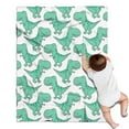 thumbnail image 1 of LightGreen Cartoon Dinosaurs Pattern Blanket,Comfortable Soft Lamb Wool Throw Blanket,All Season,Warm Lightweight Blankets for Sofa Bed Couch Living Room Chair,30"x40", 1 of 4