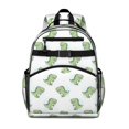 thumbnail image 1 of LightGreen Cartoon Dinosaurs Pattern Cute School Backpack Bag for School with Padded Back and Adjustable Shoulder Straps 15.25"x11.5"x5.25", 1 of 5