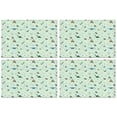 thumbnail image 1 of LightGreen Cartoon Dinosaurs Pattern Summer Placemats Table Placemats Set Of 4-Linen Kitchen Washable Placemats Table Mats 11.8"x17.7" Non-Slip Heat Resistant, 1 of 6