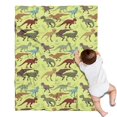 thumbnail image 1 of LightGreen Cartoon Dinosaurs Prehistoric Pattern Blanket,Comfortable Soft Lamb Wool Throw Blanket,All Season,Warm Lightweight Blankets for Sofa Bed Couch Living Room Chair,30"x40", 1 of 4