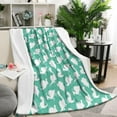 thumbnail image 1 of LightGreen Cartoon Dinosaurs Silhouettes Pattern Blanket,Comfortable Soft Lamb Wool Throw Blanket,All Season,Warm Lightweight Blankets for Sofa Bed Couch Living Room Chair,50"x60", 1 of 4
