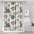 thumbnail image 1 of LightGreen Dinosaurs Floral Pattern Shower Curtain 72"x72" ,Bathroom Decorative Shower Curtains Set with 12 Hooks,Modern Waterproof Washable Shower Curtain, 1 of 6