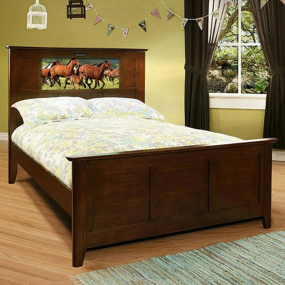 LightHeaded Beds Shaker Full Bed, Chocolate