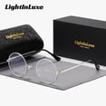 thumbnail image 1 of LightInLuxe Unisex Retro Exquisite Full-frame Anti-blue Light Plano Glasses Outdoor Activities Round Frame Plano Glasses, 1 of 5