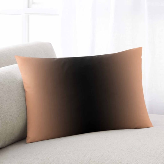 LightSalmon Black Ombre King Size Pillow Cover, Pillowcase Protectors with Zipper, Breathable Decorative Throw Pillow Case Cover, Modern Gradient Abstract Art Pillow Shams for Couch Sofa 20x36Inch