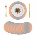 thumbnail image 1 of LightSalmon Gray Ombre Round 13 Inch Placemats Set of 8, Modern Gradient Abstract Art HeatResistant Non Slip Place Mats for Dining Table, Wipeable Braided Kitchen Table Mats for Housewarming, 1 of 9