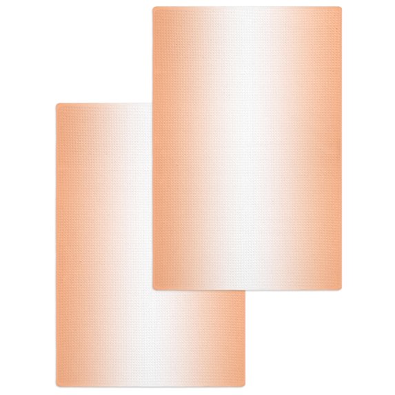 LightSalmon Ombre Kitchen Dish Towels for Drying Dishes Set of 2, Modern Gradient Abstract Art Waffle Weave Microfiber Hand Tea Bathroom Towels Quick Dry & Absorbent Towel 15.7x23.6