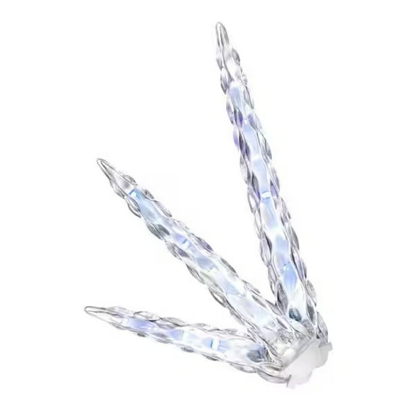 LightShow Shooting Star 8-Count Varied Size Icy Blue/White Icicle Lights 7-ft