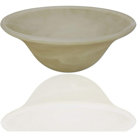 Floor Lamp Amber Alabaster Glass Bowl Shade - Floor Lamp Glass Shade New Packaging for Safe Shipping