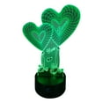thumbnail image 1 of Lightahead Amazing 3D Optical Illusion Touch Night Light LED Desk Lamp Art Piece with 7 changing Colors, USB Powered for Decoration & Gifts (2 Love Hearts), 1 of 2