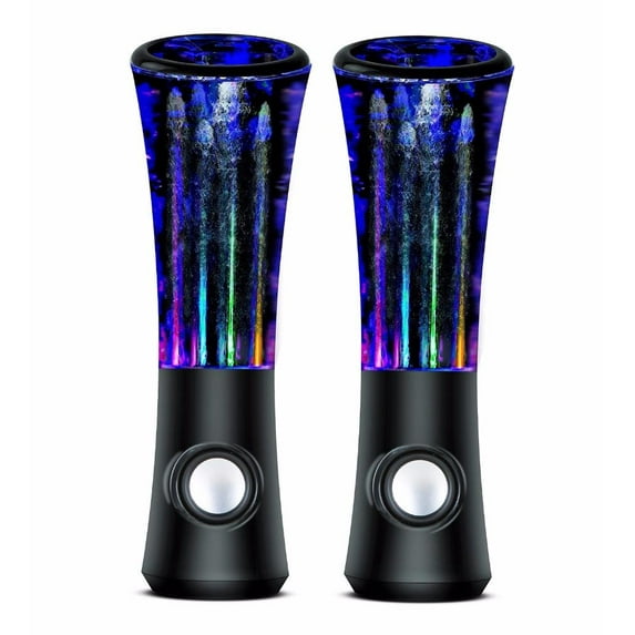Lightahead New ATake Third Generation Colorful Diamond Water Dancing Speaker Enhanced quality & features 2 in1 USB with Volume & Other Controls LED Lamp (Black)
