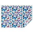 thumbnail image 1 of Lightblue Butterfly Pattern Rectangle Tablecloth 60"x84",Waterproof Polyester Rectangle Table Cloth, Wipeable Spillproof Polyester Tablecloth for Dining, Camping, Indoor and Outdoor, 1 of 5