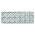 thumbnail image 1 of Lightblue Daisy Flower Green Dots Pattern Kitchen Rug Mat,Kitchen Runner Rugs Non Skid Washable,Decorative Kitchen Floor Mats for Kitchen,Sink,Laundry,17"x47.2", 1 of 7