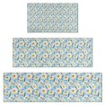 thumbnail image 1 of Lightblue Daisy Flower Green Dots Pattern Kitchen Rugs Sets Of 3,Kitchen Runner Rugs Non Skid Washable,Decorative Kitchen Floor Mats for Kitchen,Sink,Laundry,17"x30"+ 17"x47" + 17"x59", 1 of 6