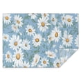 thumbnail image 1 of Lightblue Daisy Flower Green Leaves Pattern Rectangle Tablecloth 60"x84",Waterproof Polyester Rectangle Table Cloth, Wipeable Spillproof Polyester Tablecloth for Dining, Camping, Indoor and Outdoor, 1 of 5