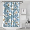 thumbnail image 1 of Lightblue Daisy Flower Green Leaves Pattern Shower Curtain 72"x72" ,Bathroom Decorative Shower Curtains Set with 12 Hooks,Modern Waterproof Washable Shower Curtain, 1 of 6
