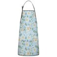 thumbnail image 1 of Lightblue Daisy Flower Small Flowers Apron-Garden Aprons for Women with Pockets-Cotton Linen Waterproof Kitchen Cooking Gardening Aprons Adjustable for Kitchen,Cooking,BBQ and Salon 33x27 Inch, 1 of 7