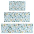 thumbnail image 1 of Lightblue Daisy Flower Small Flowers Pattern Kitchen Rugs Sets Of 3,Kitchen Runner Rugs Non Skid Washable,Decorative Kitchen Floor Mats for Kitchen,Sink,Laundry,17"x30"+ 17"x47" + 17"x59", 1 of 6