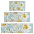 thumbnail image 1 of Lightblue Daisy Flower Watercolor Pattern Kitchen Rugs Sets Of 3,Kitchen Runner Rugs Non Skid Washable,Decorative Kitchen Floor Mats for Kitchen,Sink,Laundry,17"x30"+ 17"x47" + 17"x59", 1 of 6
