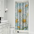 thumbnail image 1 of Lightblue Daisy Flower Watercolor Pattern Shower Curtain 36"x72" ,Bathroom Decorative Shower Curtains Set with 12 Hooks,Modern Waterproof Washable Shower Curtain, 1 of 6