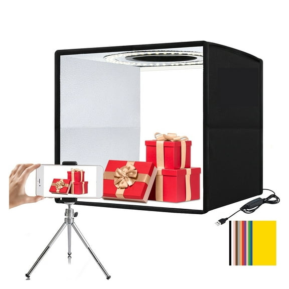 Lightbox 20cm 25cm 30cm 40cm Light Box Mini Photo Studio Box Photography Light Studio Shooting Tent Box Kit&6 Backdrops ,Professional Equipment
