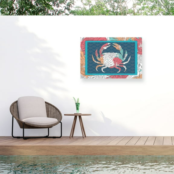 Lightboxjournal 'Framed Crab' Outdoor Canvas 12x19