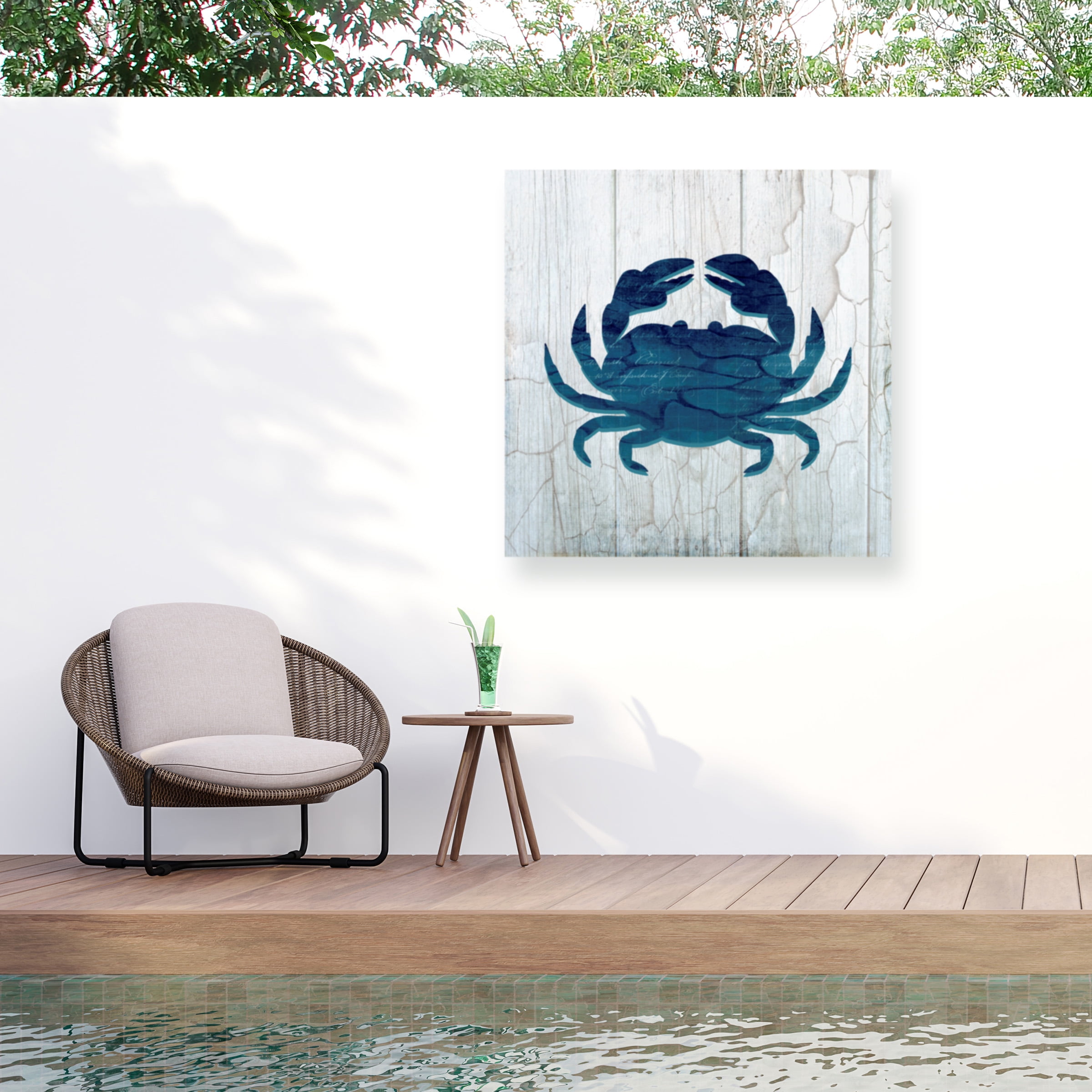 Lightboxjournal 'Gypsy Sea Blue Crab' Outdoor Canvas 18x18