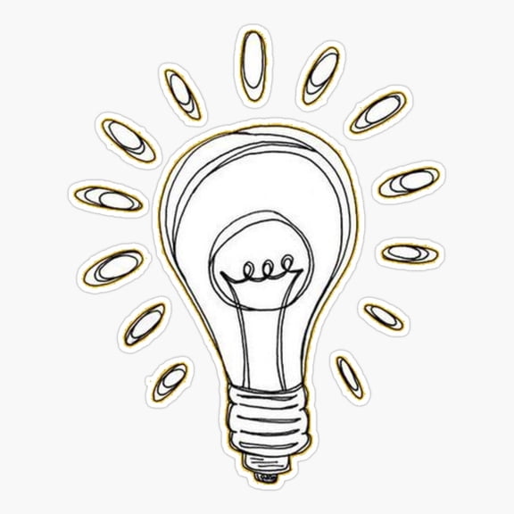 Lightbulb Bright Idea Icon Sticker