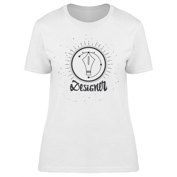 Lightbulb, W/Text: Designer T-Shirt Women -Image by Shutterstock, Female x-Large
