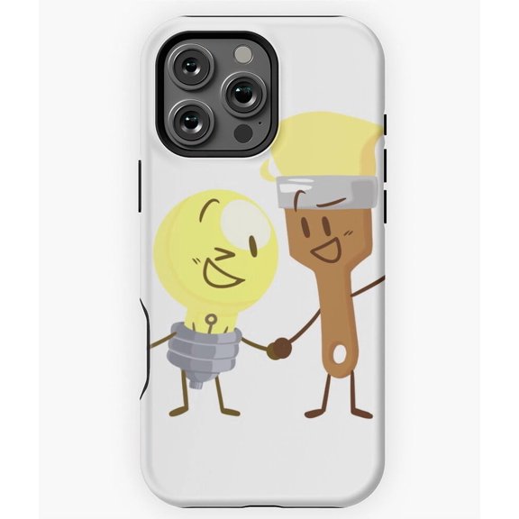 Lightbulb x Paintbrush Inanimate Insanity Phone Case for iPhone 16 15 14 13 12 11 Pro Max