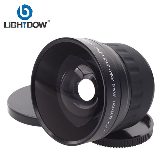 Lightdow 0.21X 52MM/58MM HD Fisheye Wide Angle Lens Screw-On Auxiliary Camera Lens Compatible with Canon Nikon Olympus DSLR Digital Camera