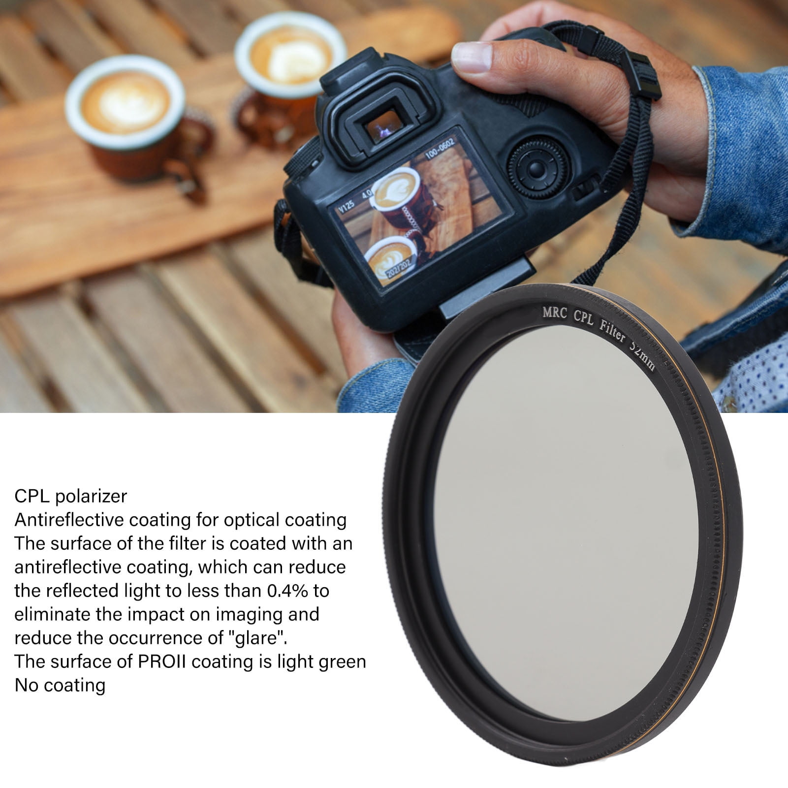 Ace Pro CPL Filter For 360 Pro 2, Snap On Quick Release Light