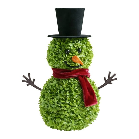 Lighted 3D Snowman Yard Stake, Outdoor Holiday Decor with Santa Hat for Garden & Lawn