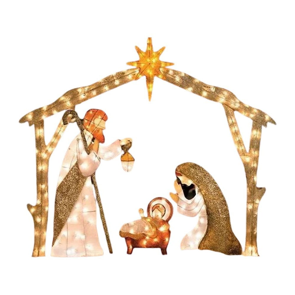 Lighted Artificial Christmas Decoration, Included White Led Lights