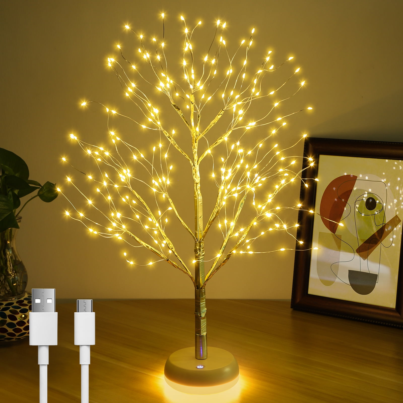 Led Tabletop Tree Lighted Artificial Trees 255 LED 2FT Christmas Tree with Upgraded ...