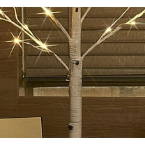 Lighted Birch Tree Plug in 4FT 72 LED White Twig Tree with Lights for Thanksgiving Christmas Room Decorations Indoor Outdoor