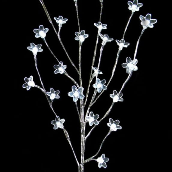 Lighted Branches LED Lighted Crystal Blossom Branch Bendable Battery Op. COOL WHITE