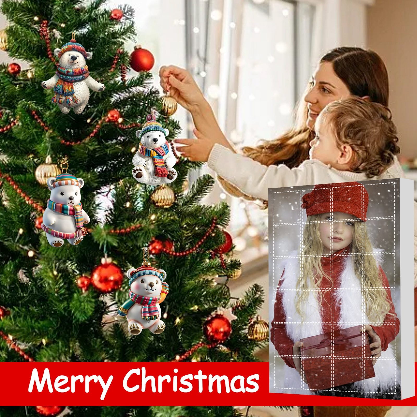 Lighted Branches with Timer Battery Operated Digital Wall Clock with