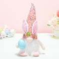 thumbnail image 1 of Lighted Bunny Easter Gnome, 12" Handmade Scandinavian Swedish Tomte, Light Up Elf Easter Present, Battery Operated Rabbit Gifts Spring Tabletop Holiday Decorations, 1 of 6