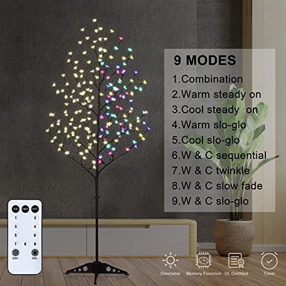 Lighted Cherry Blossom Tree 6FT 208 LED Artificial Japanese Cherry ...